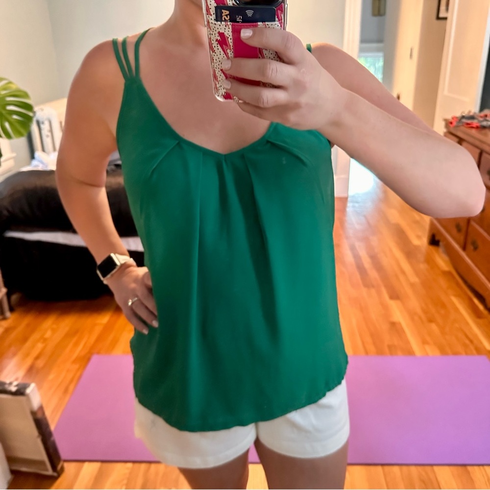 Green tank top